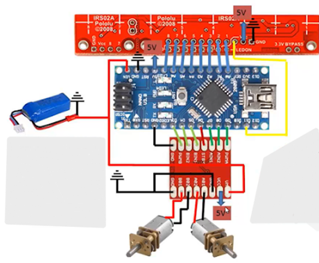 Esquema de conexiones del robot